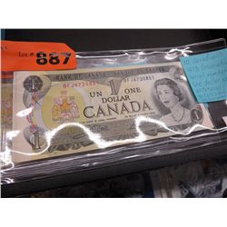 10 CDN 1973 consecutive $1 bills - Uncirculated