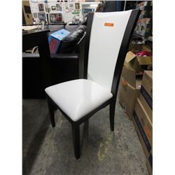 NEW - White leather chair