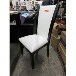 NEW - White leather chair
