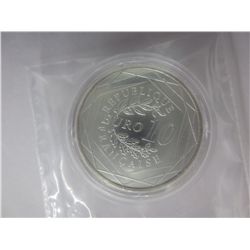 Legal tender French 10 Euro  Hercules motif coin