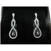 Image 1 : .27 CT Blue & white diamond studded earrings