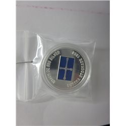 Colourized Eureka Stockade .999 silver art round