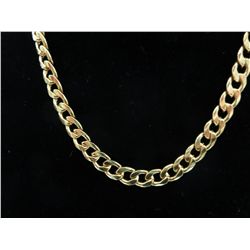 Man's gold clad link style necklace