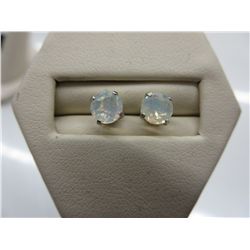 Genuine Ethiopian opal stud earrings