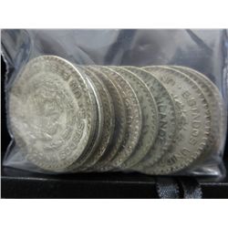 Mexican Morales, 10% silver, 1950s and 1960s