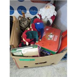 Box of Christmas decoration & figurines