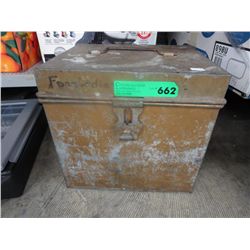 Vintage Metal box & contents