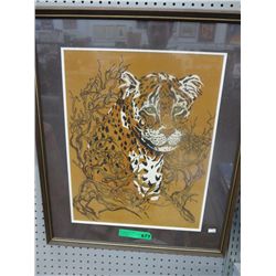 Framed leopard print