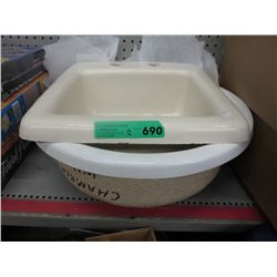 2 New acrylic lavatory sinks