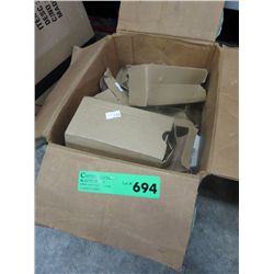 Box of brass plated hinges, 4.5" long