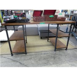 NEW - Barn Wood style desk with shelves