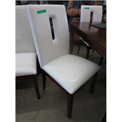 NEW white leather dining chair