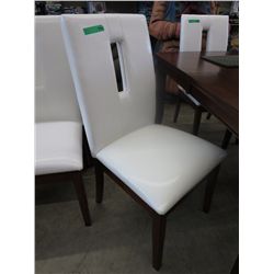 NEW white leather dining chair
