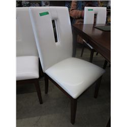 NEW white leather dining chair