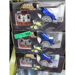 3 R/C stunt cars