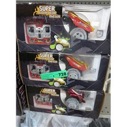 3 R/C stunt cars