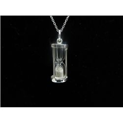 Sterling silver hourglass necklace & pendant