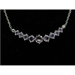 New amethyst & diamond 10 stone necklace