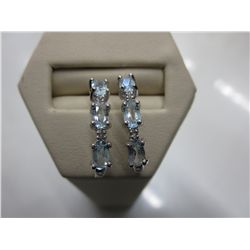 Brand new topaz & diamond earrings