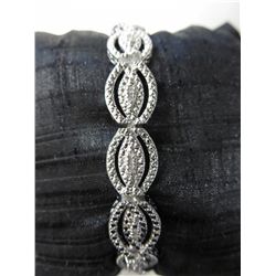 Double Infinity style bracelet set w/ 25 diamonds