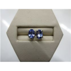 Rich purple NEW 1 CT Tanzanite stud earrings