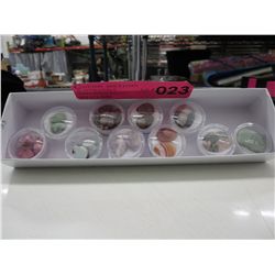 10 Assorted semi precious gem cases