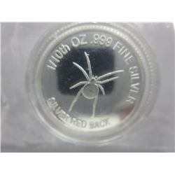 2012 - .999 Silver "Red Back Spider" round