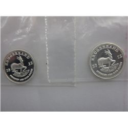 2 x .999 silver 2012 South African Krugerrand rounds