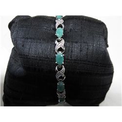 5 CT Diamond & Emerald ladies' tennis bracelet