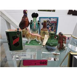 7 Collectable mini liquor decanters w/contents