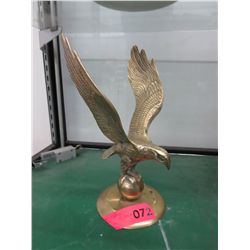 Brass eagle statue - 10" x 5"