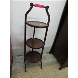 Vintage 3 tiered wood stand - collapsible