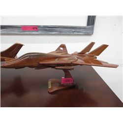 Lacquered wooden plane model - F14 Tomcat
