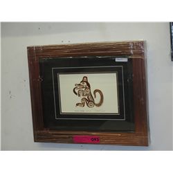 Framed print: "Haida Wolf" by Bill Reid