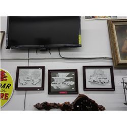 3 Framed prints of vintage scenes