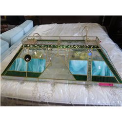 Stained glass billiard table light