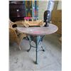 Image 1 : Patio table with cast metal base
