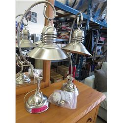 Pair of metal table lamps