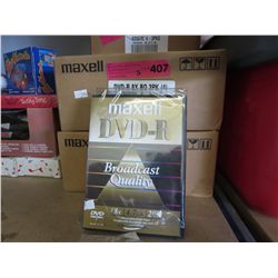5 Cases of blank Maxell DVD-R discs