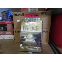 5 Cases of blank Maxell DVD-R discs