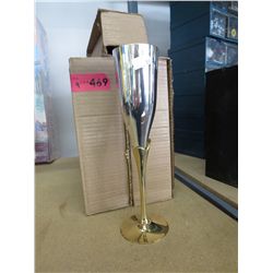 9 Metal champagne flutes