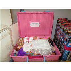 Barbie doll collection, plus Ken.