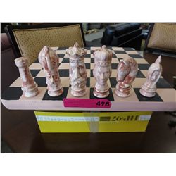 Chess set and board