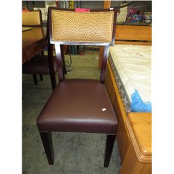NEW dining chair with faux ostrich back