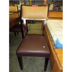 NEW dining chair with faux ostrich back