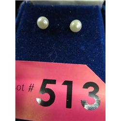 Genuine cultured pearl earrings