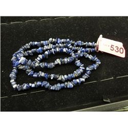 34" Strand of polished Sodalite necklace