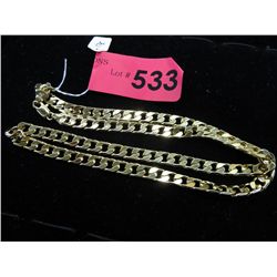 14KT gold plated chain 23" long