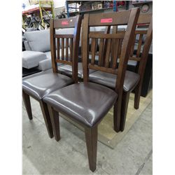 NEW dining chair with leather seat