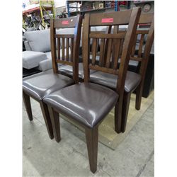 NEW dining chair with leather seat